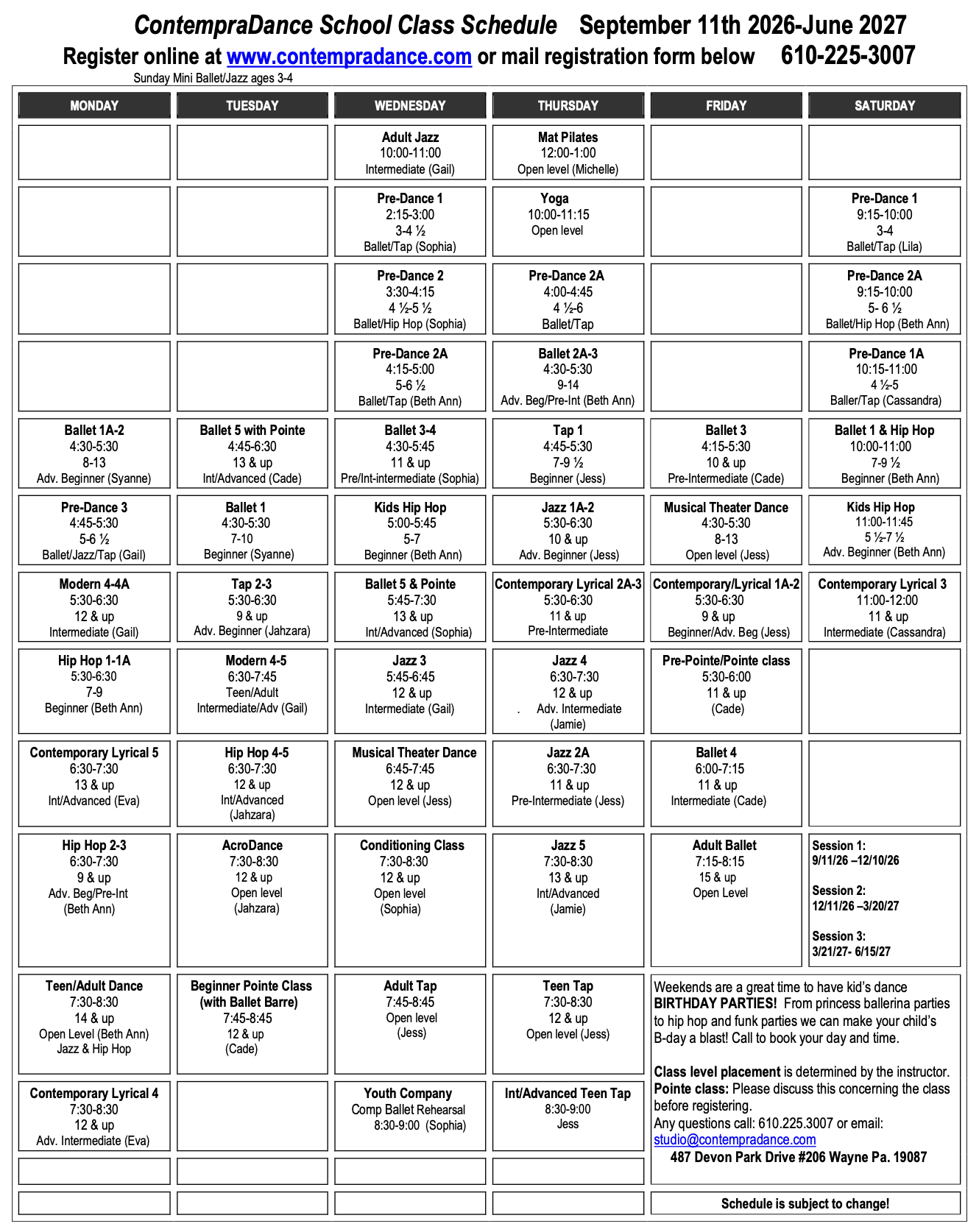 schedule 830
